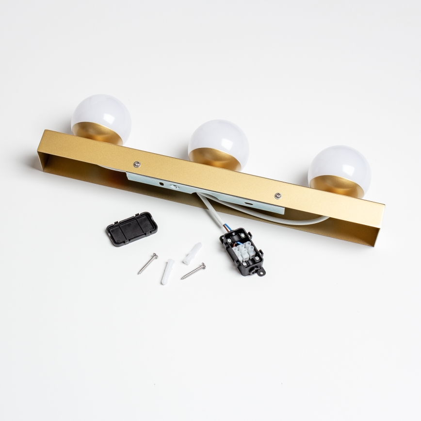 Brilagi - LED осветление за огледало за баня HOLLYWOOD 3xLED/3W/230V 39 cm IP44 златисто