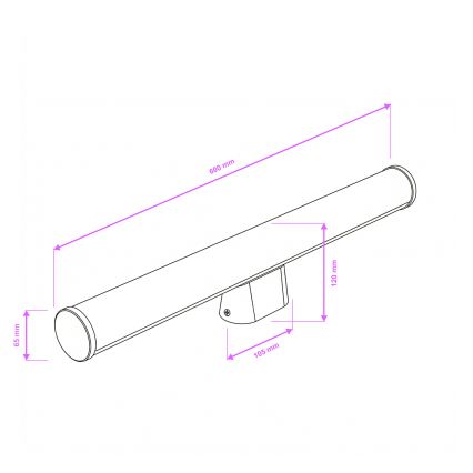 Brilagi - LED осветление за огледало за баня TUBE LED/15W/230V 3000/4000/6500K IP44 лъскав хром
