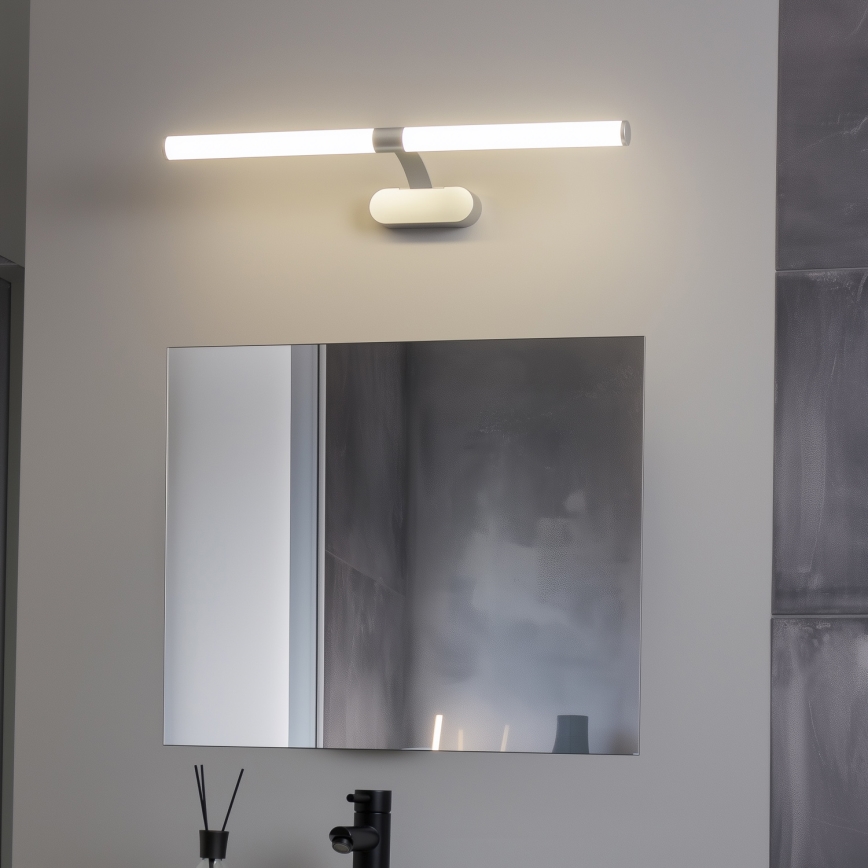 Brilagi - LED осветление за огледало за баня 2 в 1 TUBEO LED/8W/230V 60 cm IP44 сребристо