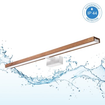 Brilagi - LED осветление за огледало за баня WOODY MIRROR 3 в 1 LED/15W/230V 80 cm IP44 бял/дъб/череша