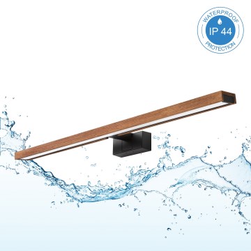 Brilagi - LED осветление за огледало за баня WOODY MIRROR 3 в 1 LED/15W/230V 80 cm IP44 черен/дъб череша