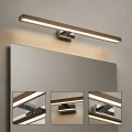 BRILAGI - LED осветление за огледало за баня WOODY MIRROR 3v1 LED/15W/230V 80 cm IP44 лъскав хром/дъб орех