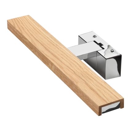 Brilagi - LED осветление за огледало в банята WOODY MIRROR 3 в 1 LED/8W/230V 40 см IP44 лъскав хром/дъб