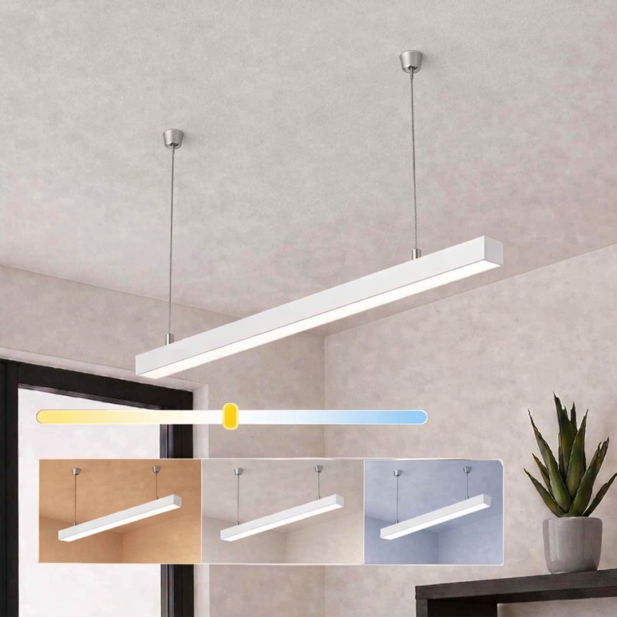Brilagi - LED Висящо осветително тяло FULLDAY LED/30/40/50W/230V 2700/4000/6000K 150 см бяло