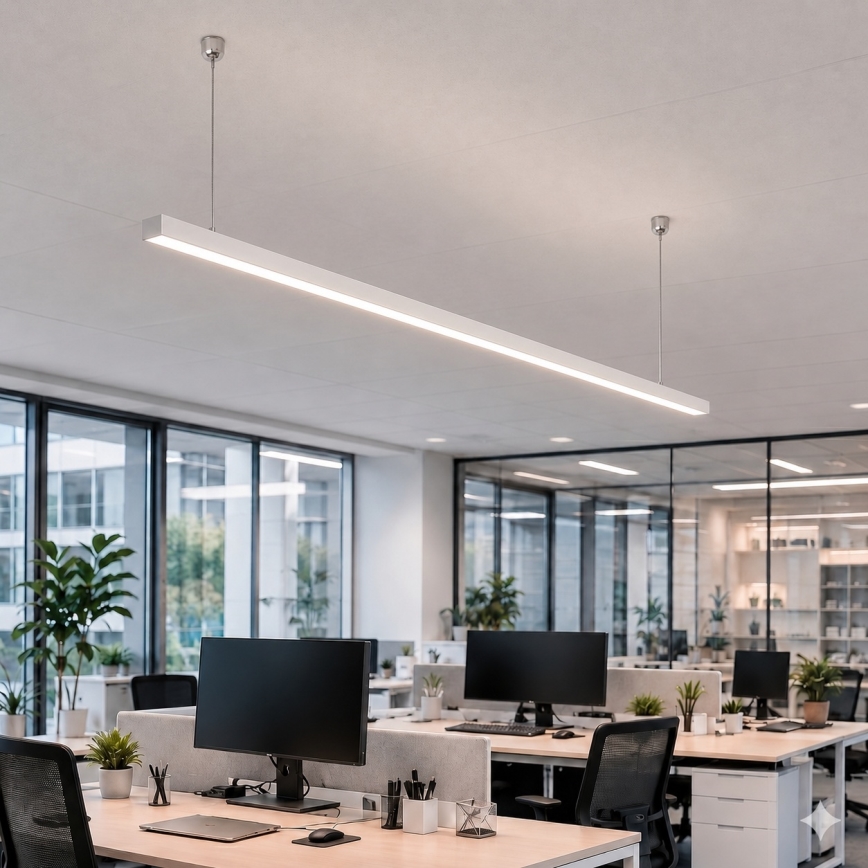 Brilagi - LED Висящо осветително тяло FULLDAY LED/30/40/50W/230V 2700/4000/6000K 150 см бяло