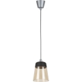 Brilagi - LED пендант на кабел RETRO GLASS 1xE27/60W/230V диам. 15,5 см сребрист/димно бежов/черен