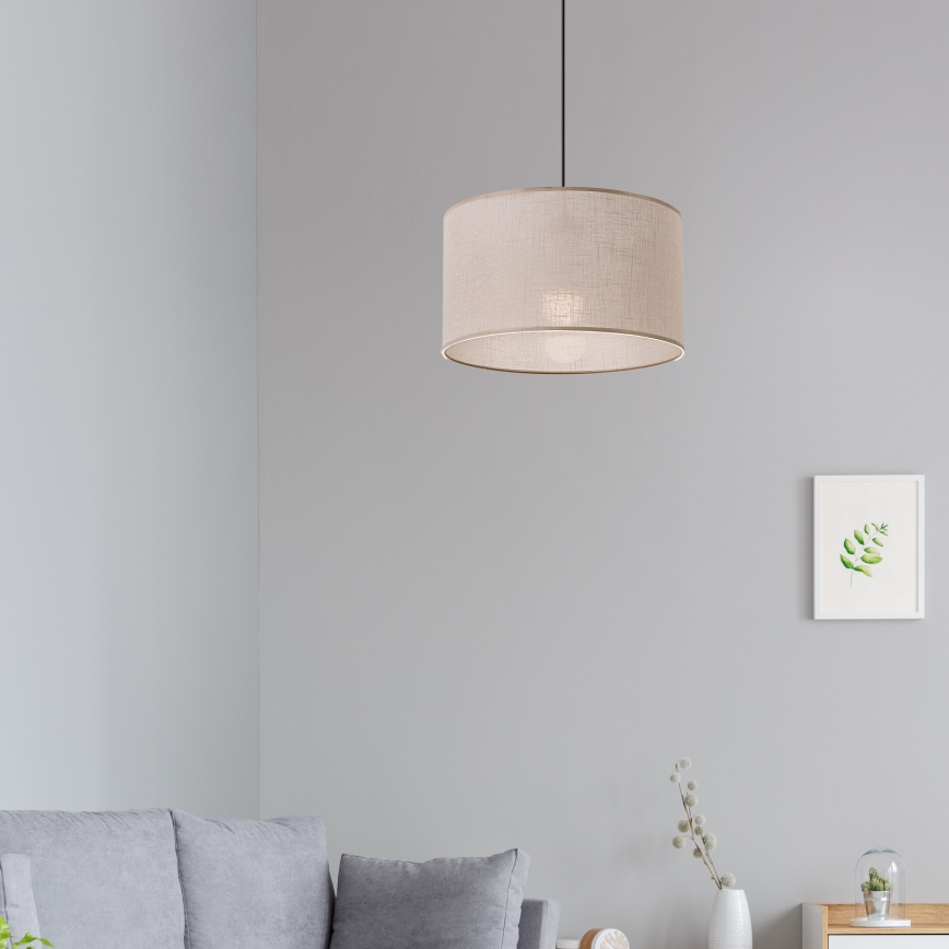 Brilagi - LED Пендел ANTHONY 1xE27/60W/230V дъб/бежов