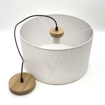 Brilagi - LED Пендел ANTHONY 1xE27/60W/230V дъб/бял