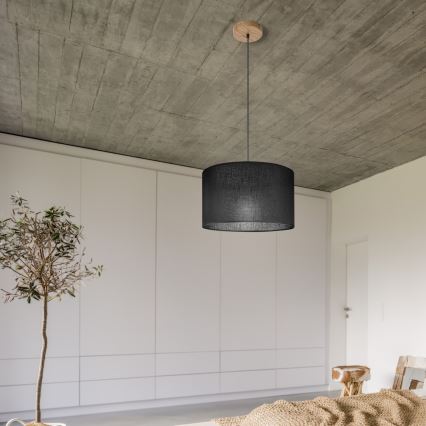 Brilagi - LED Пендел ANTHONY 1xE27/60W/230V дъб/черен