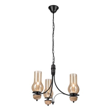 Brilagi - LED Пендел COTTAGE 3xE14/40W/230V бук/кафяв