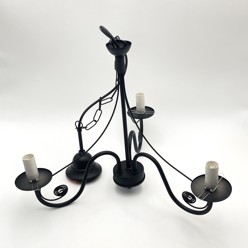 Brilagi - LED Пендел COTTAGE 3xE14/40W/230V черен/бял