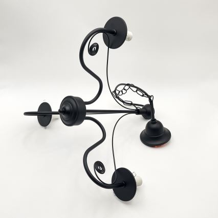 Brilagi - LED Пендел COTTAGE 3xE14/40W/230V черен/бял