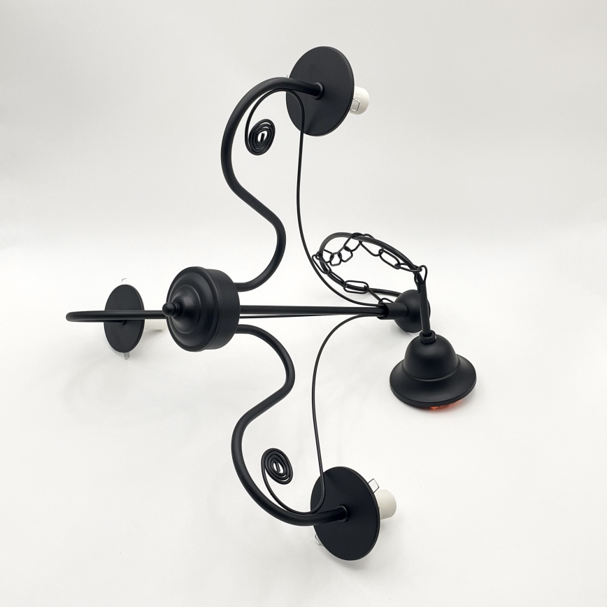 Brilagi - LED Пендел COTTAGE 3xE14/40W/230V черен/кафяв