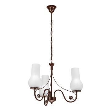 Brilagi - LED Пендел COTTAGE 3xE14/40W/230V кафяв/бял