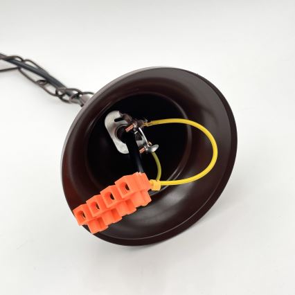 Brilagi - LED Пендел COTTAGE 3xE14/40W/230V кафяв/бял