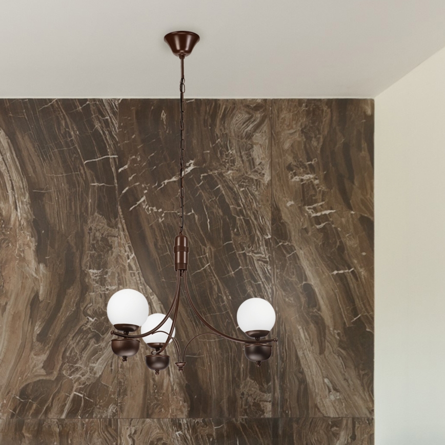 Brilagi - LED Пендел COTTAGE 3xG9/40W/230V дъб/бял
