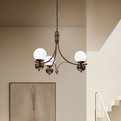 Brilagi - LED Пендел COTTAGE 3xG9/40W/230V дъб/бял