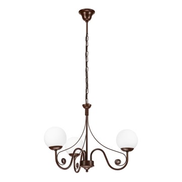 Brilagi - LED Пендел COTTAGE 3xG9/40W/230V кафяв/бял