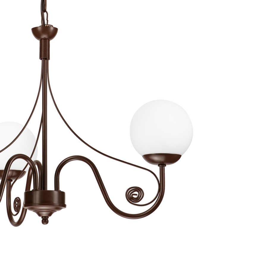 Brilagi - LED Пендел COTTAGE 3xG9/40W/230V кафяв/бял