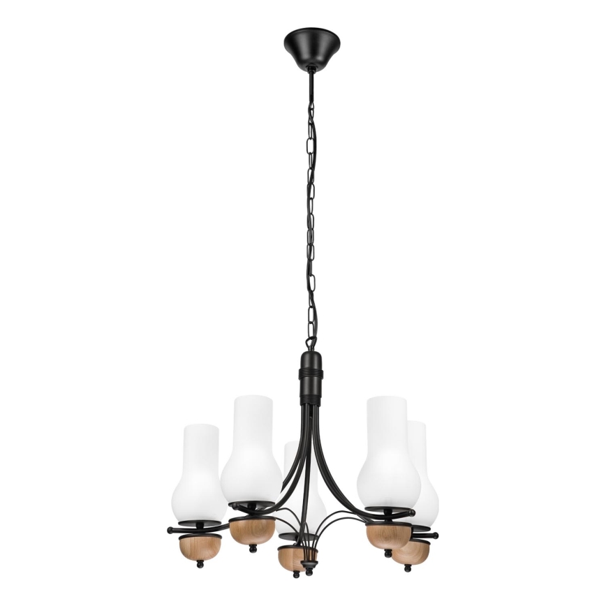Brilagi - LED Пендел COTTAGE 5xE14/40W/230V бук/бял