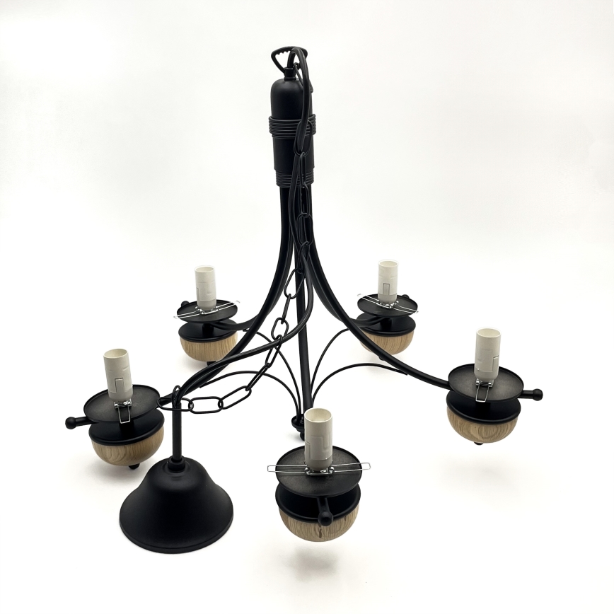 Brilagi - LED Пендел COTTAGE 5xE14/40W/230V бук/бял