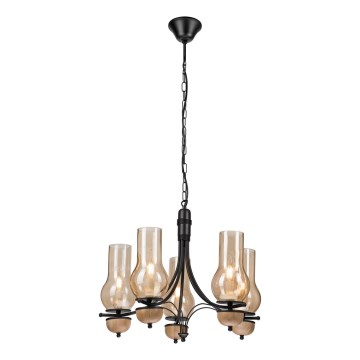 Brilagi - LED Пендел COTTAGE 5xE14/40W/230V бук/кафяв