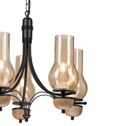 Brilagi - LED Пендел COTTAGE 5xE14/40W/230V бук/кафяв