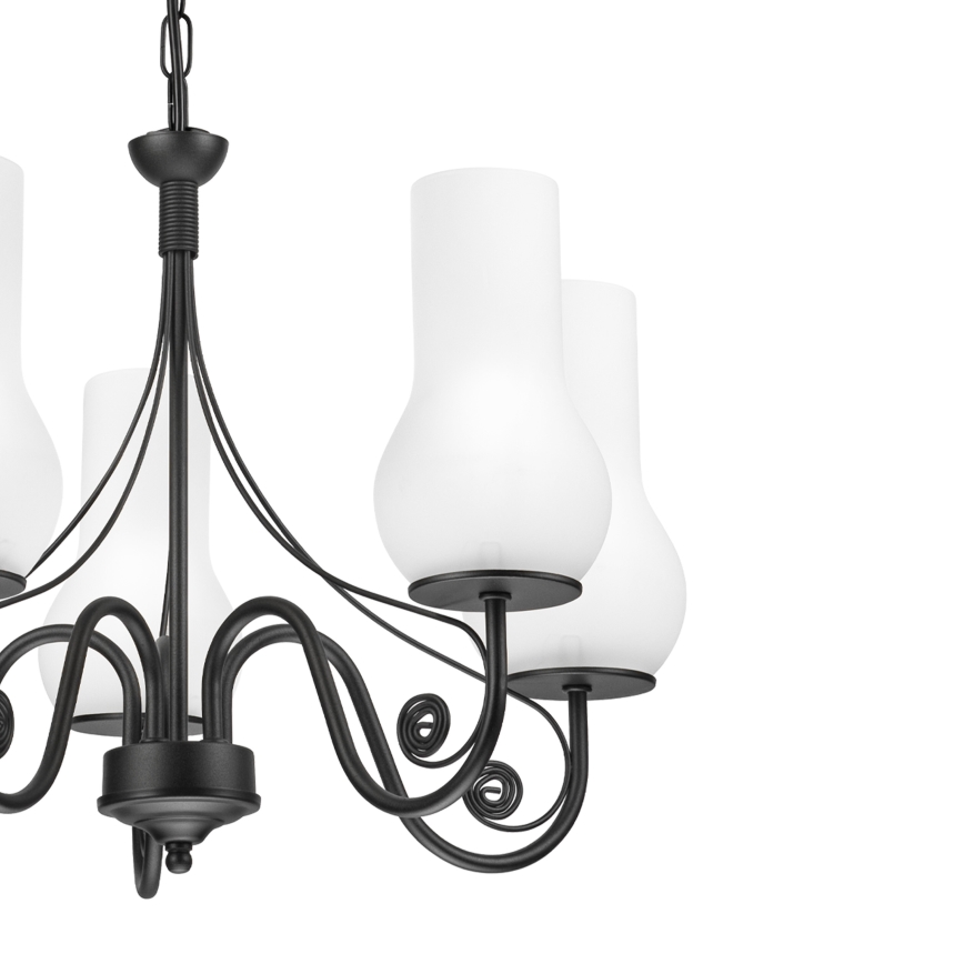 Brilagi - LED Пендел COTTAGE 5xE14/40W/230V черен/бял