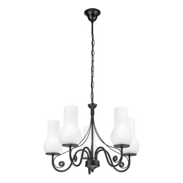 Brilagi - LED Пендел COTTAGE 5xE14/40W/230V черен/бял