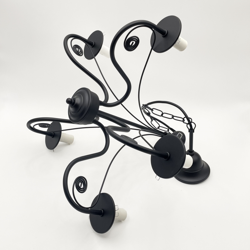 Brilagi - LED Пендел COTTAGE 5xE14/40W/230V черен/бял