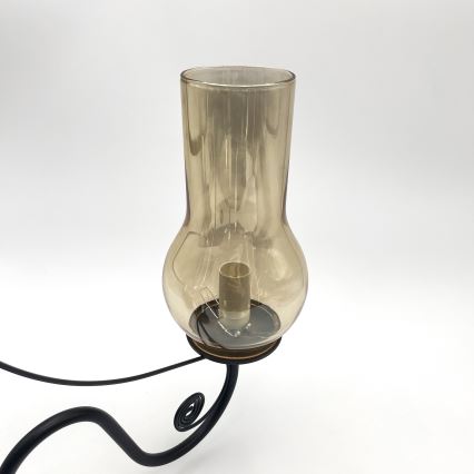 Brilagi - LED Пендел COTTAGE 5xE14/40W/230V черен/кафяв