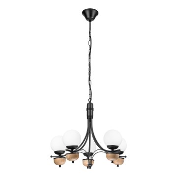 Brilagi - LED Пендел COTTAGE 5xG9/40W/230V бук/бял