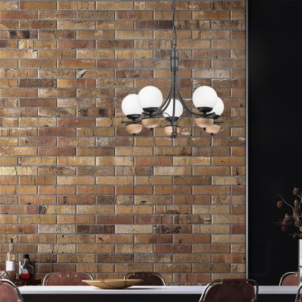 Brilagi - LED Пендел COTTAGE 5xG9/40W/230V бук/бял