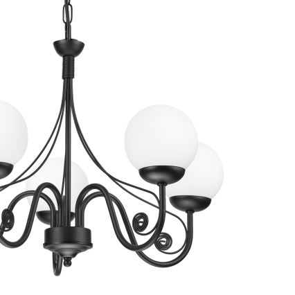 Brilagi - LED Пендел COTTAGE 5xG9/40W/230V черен/бял