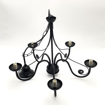 Brilagi - LED Пендел COTTAGE 5xG9/40W/230V черен/бял