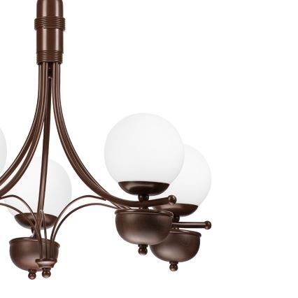 Brilagi - LED Пендел COTTAGE 5xG9/40W/230V дъб/бял