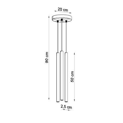 Brilagi -  LED Пендел DRIFA 3xG9/4W/230V черен