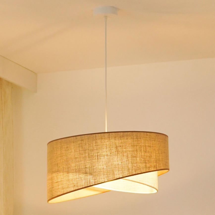 Brilagi - LED Пендел LYRA 1xE27/15W/230V бежов/кремав