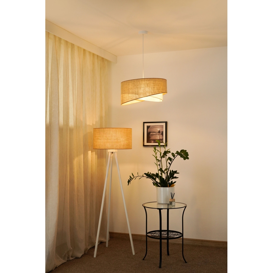 Brilagi - LED Пендел LYRA 1xE27/15W/230V бежов/кремав