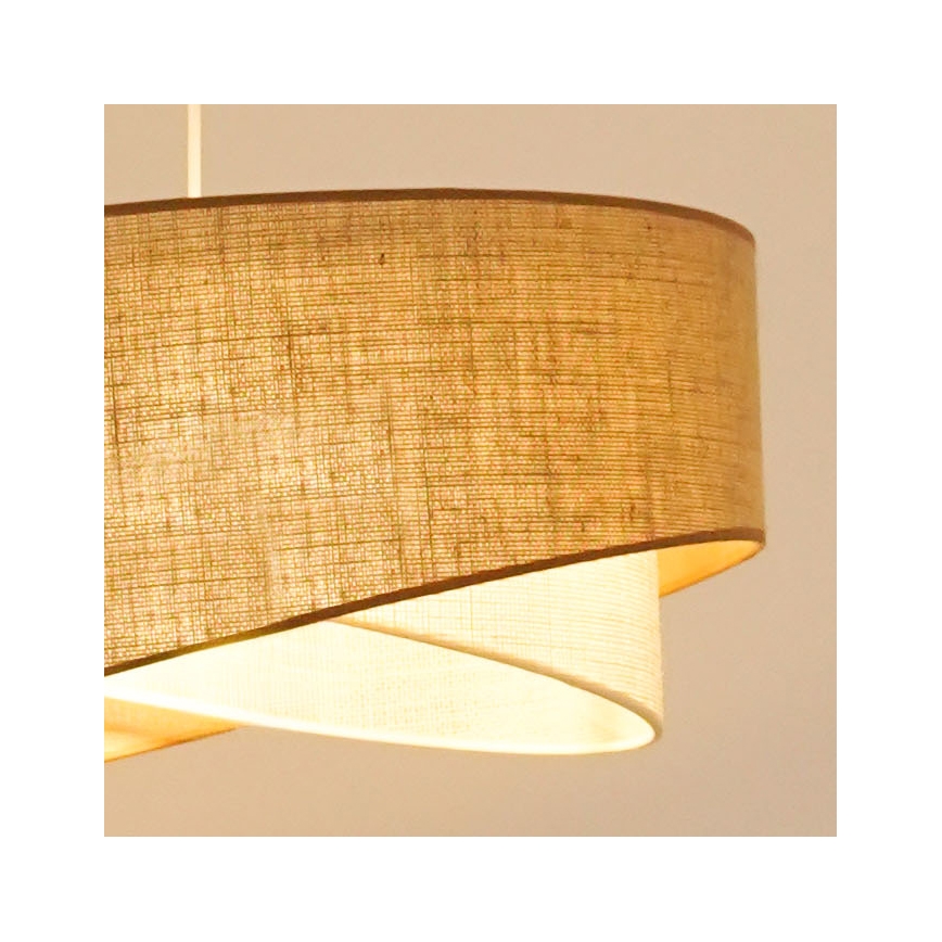 Brilagi - LED Пендел LYRA 1xE27/15W/230V бежов/кремав
