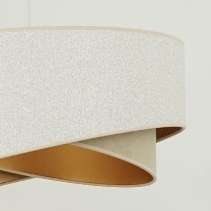 Brilagi - LED Пендел LYRA 1xE27/15W/230V бял/бежов/златист
