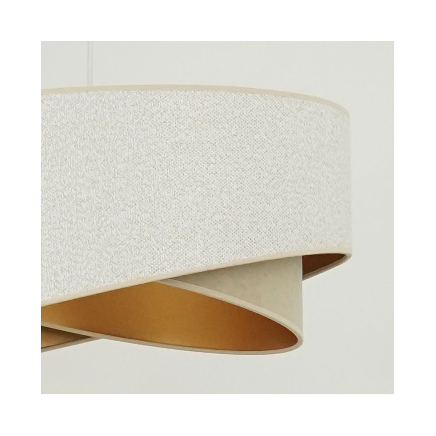Brilagi - LED Пендел LYRA 1xE27/15W/230V бял/бежов/златист