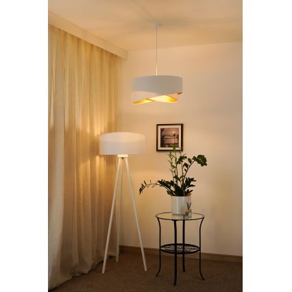 Brilagi - LED Пендел LYRA 1xE27/15W/230V бял/златист