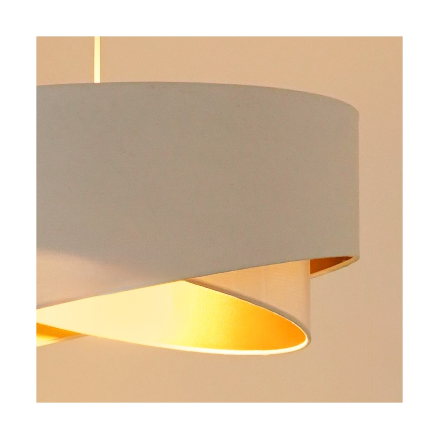 Brilagi - LED Пендел LYRA 1xE27/15W/230V бял/златист