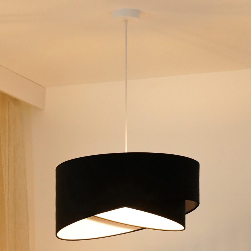Brilagi - LED Пендел LYRA 1xE27/15W/230V черен/бял