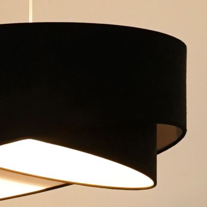 Brilagi - LED Пендел LYRA 1xE27/15W/230V черен/бял