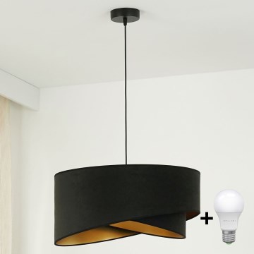 Brilagi - LED Пендел LYRA 1xE27/15W/230V черен/златист