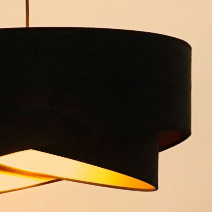 Brilagi - LED Пендел LYRA 1xE27/15W/230V черен/златист