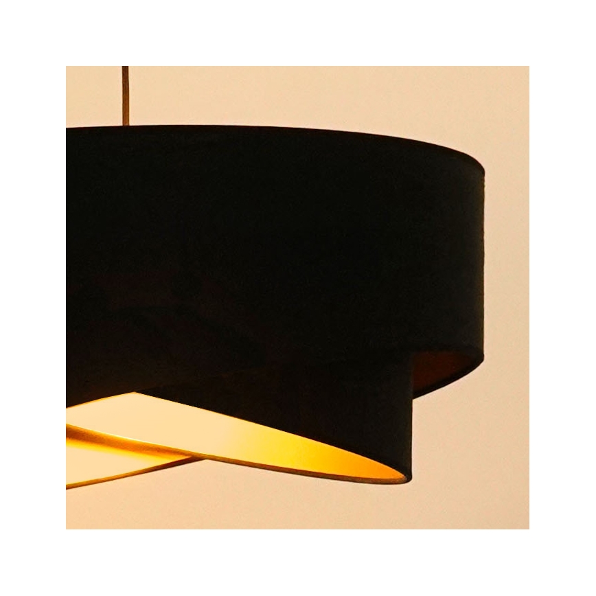 Brilagi - LED Пендел LYRA 1xE27/15W/230V черен/златист