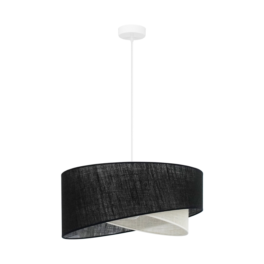 Brilagi - LED Пендел LYRA 1xE27/15W/230V черен/кремав